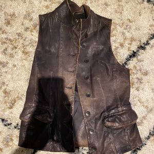Distressed all saints leather vest
